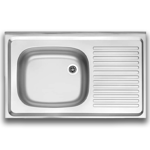 سینک روکار مدل 0.5×60×80 تک لگن براق استیل البرز